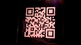 Custom marked QR code on Acrylic substrate.  Potomac is the leader in QR marking technology and has the facilities to handle projects from one part to a million.  Contact us today to discuss your next QR code application.