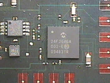 Strain gauge circuit to be embedded in fiberglass.