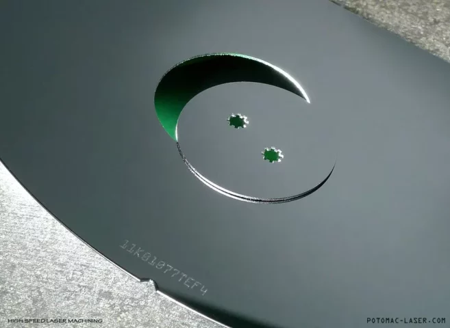 Laser-cut Silicon Wafer