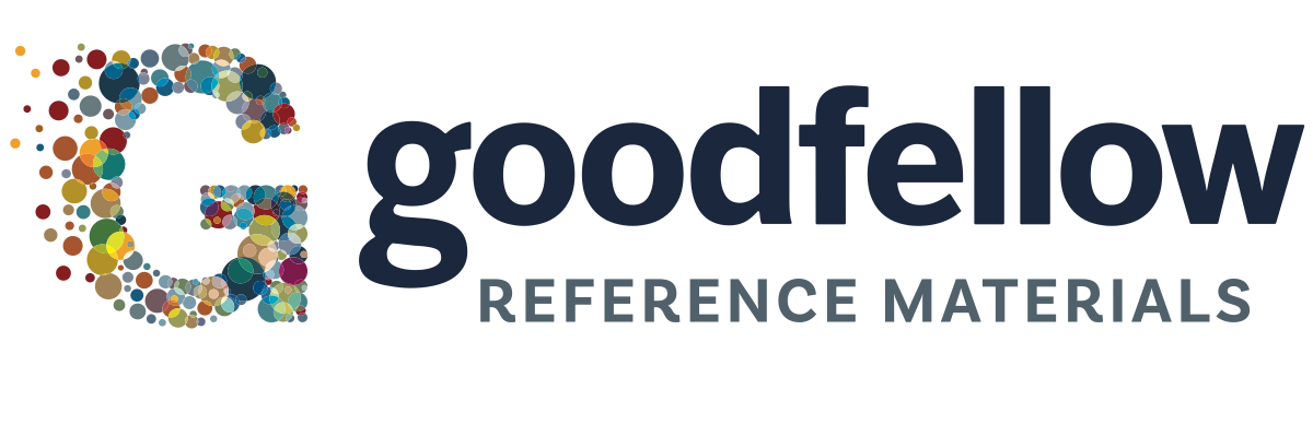 Goodfellow Reference Materials logo: navy wordmark with a colorful dotted G emblem on the left.