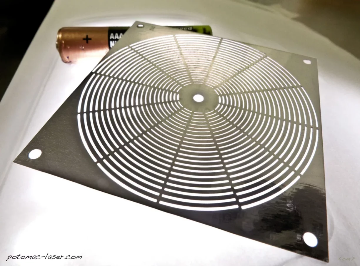 Laser-Cut Tantalum Shadow Mask