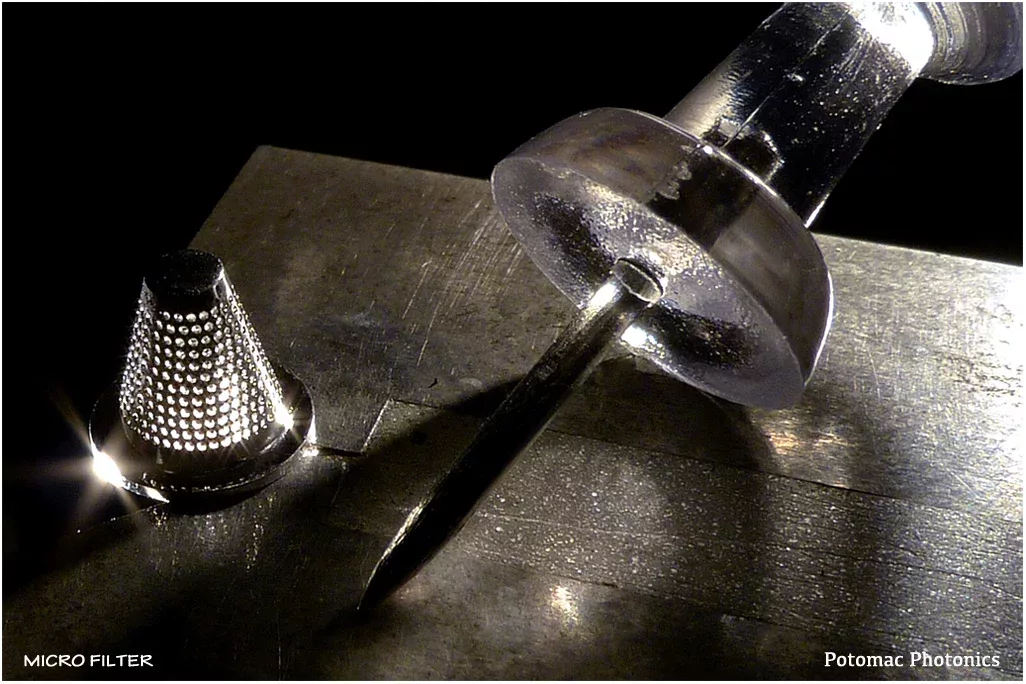 Laser-drilled metal filter
