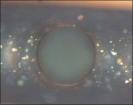 Microhole drilled in nylon tube