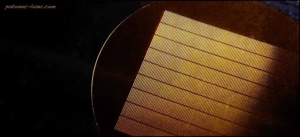 Rectangles cut in a Kapton stencil